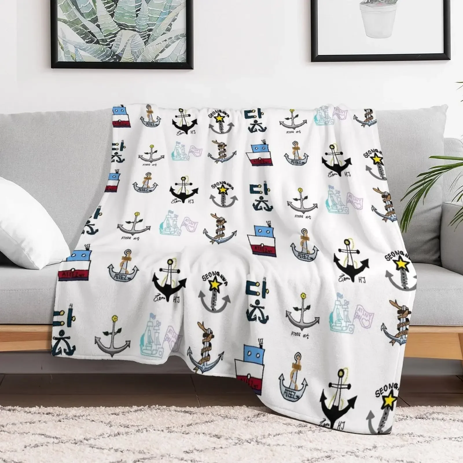 

ATEEZ ATINY Drawings Throw Blanket Sofa Throw Blankets For Baby Blankets warm winter blankets ands for sofa Luxury