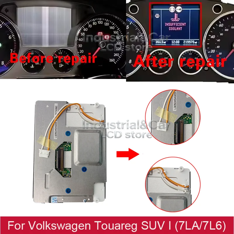 LCD Display Screen For Volkswagen Touareg SUV I (7LA/7L6) 2002-2013 VK Touareg Instrument Cluster Dashboard LCD Replacementare