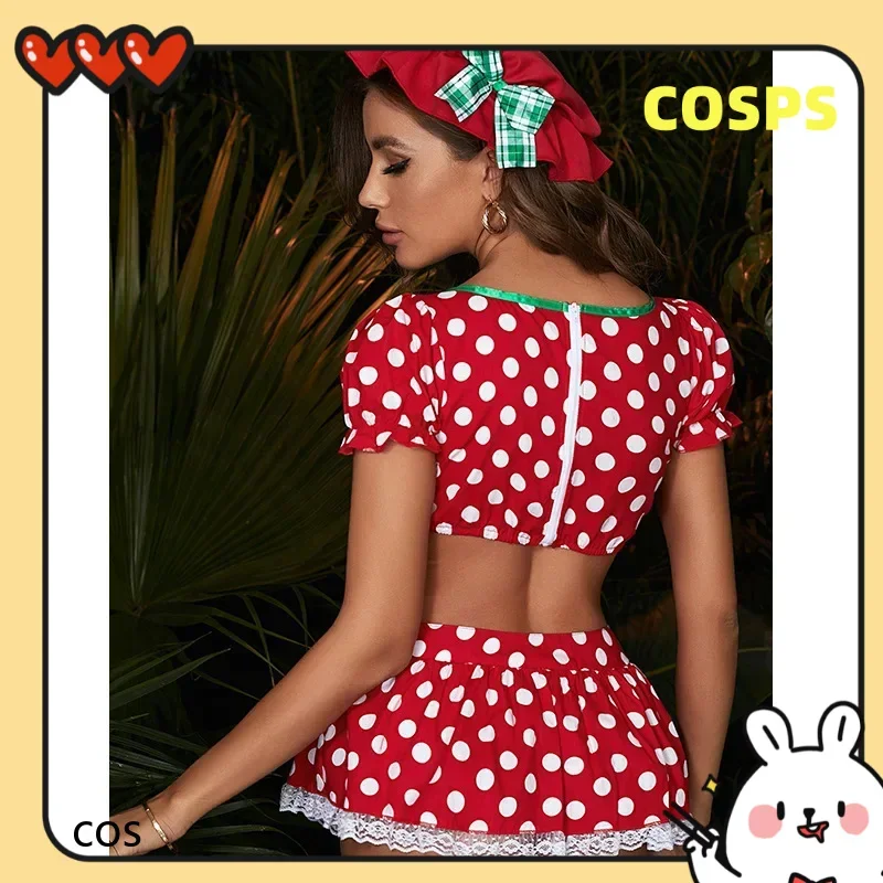 

Косплей No 1 ECTOOKO, новинка 2022 года, рождественский хит продаж, стиль ролевой игры, волнистая точка, милая девушка, чистое желание, комплект из трех предметов KOCOS