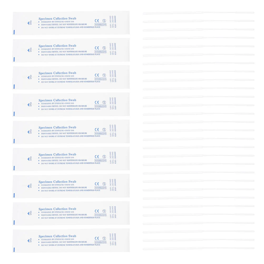 25pcs Specimen Collection Swabs Flocked Nasal Swabs Disposable Nasal Swabs Pharynx Swabs Nasopharyngeal Swabs