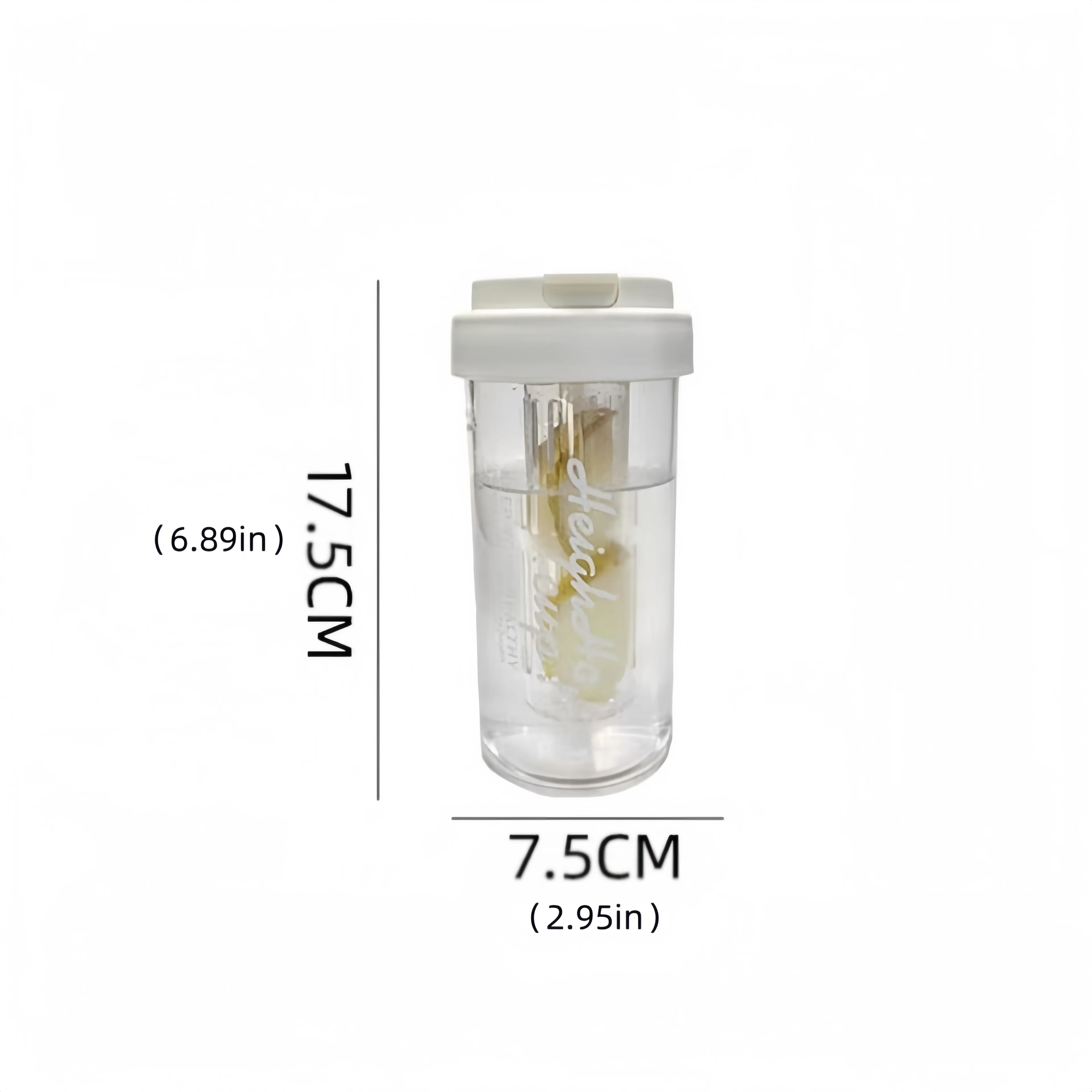 Tazza di cannuccia in plastica di grande capacità da 600 ml, bottiglia d'acqua portatile per tè per studenti, bicchieri per festival di Natale per donne, uso quotidiano