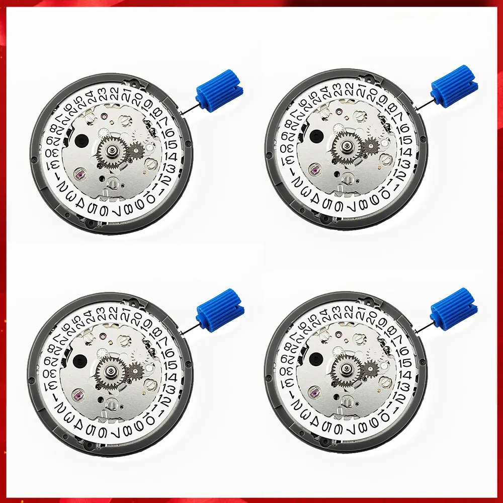 حركة GMT يابانية أصلية مع غسالة اتصال ، أجزاء جذعية احتياطية ، أسود وأبيض ، تاج قرص في ، من من nj od mh34a ، أصلية