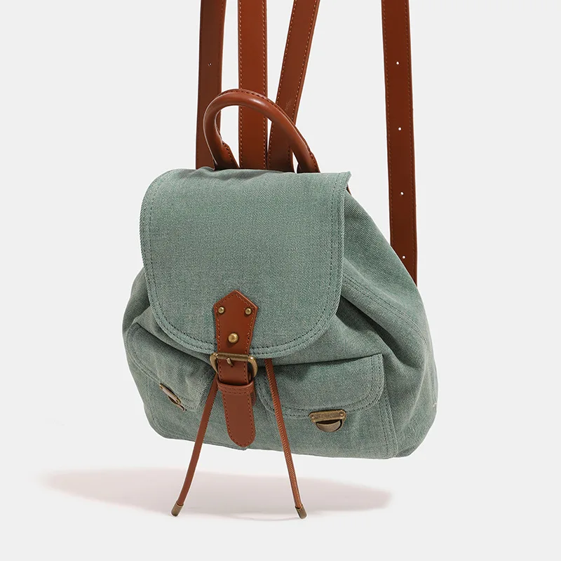 Maxdutti-Sac à Dos en Denim Délavé pour Femme, Rétro, Abonné, Durable, Grande Capacité, Voyage et Loisirs, Mode