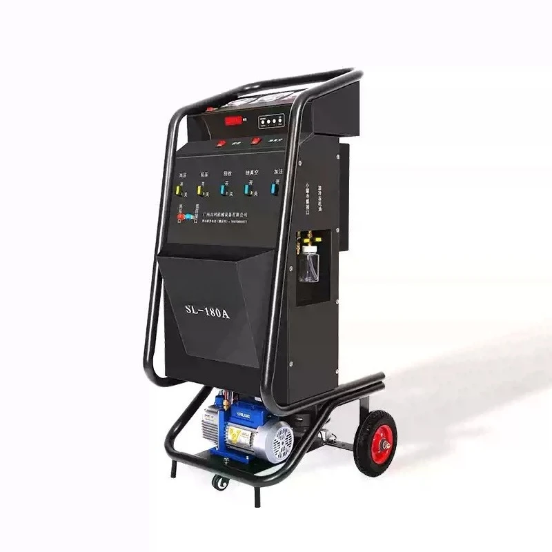 Car Air Conditioning Refrigerant Recycling Charging Machine Fully Automatic Refrigerant Recovery Filling Station Auto Repair