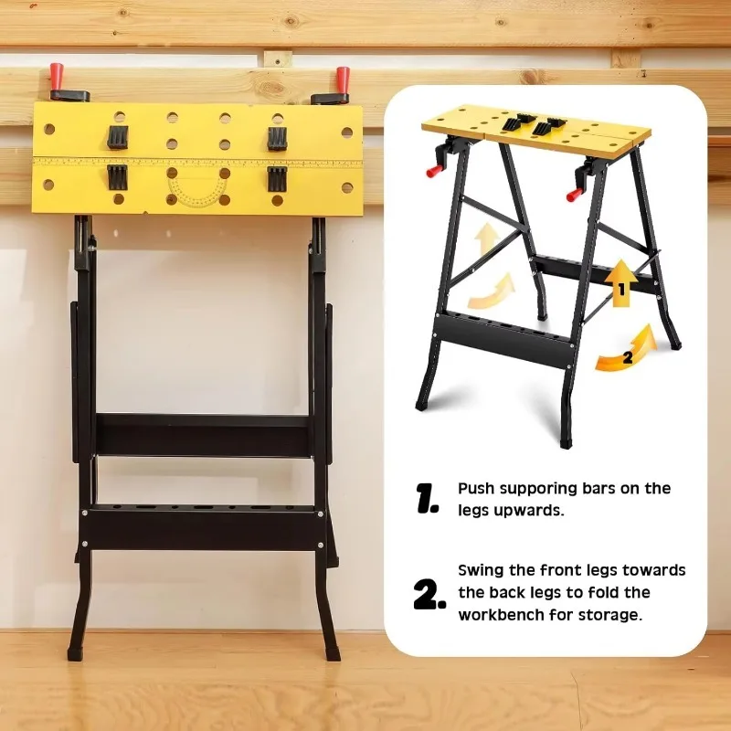 

Lightweight Multifunction Carpentry Workbench Household Folding Woodworking Table Saw Carpentry Decoration Combined Tool