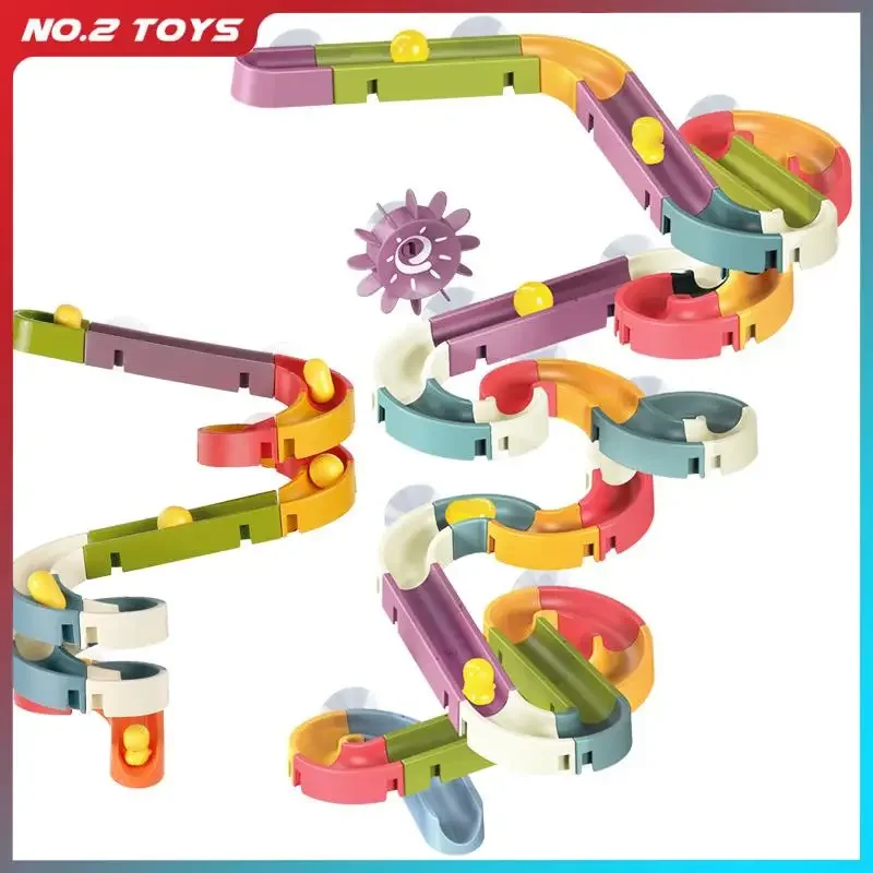 Assembleren Track Ball Slide Baby Zuignap Kinderen DIY Badspeelgoed Badkamer Bad Zwembad Douche Speelgoedset Waterspellen Kinderspeelgoed