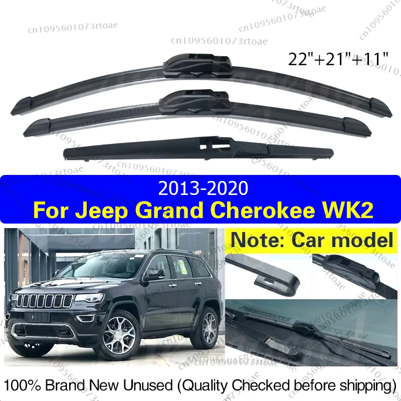 

Wiper Front Rear Wiper Blades Set For Jeep Grand Cherokee WK2 2013 - 2020 Windshield Windscreen Window 22"21"11" Car Accessories