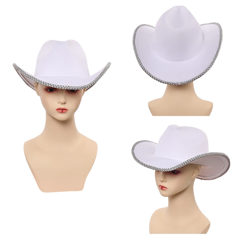 2026 Pirate Cosplay Nico Robin White Woolen Hat Women Adult Cosplay Cap Halloween Party Carnival Accessories view 3