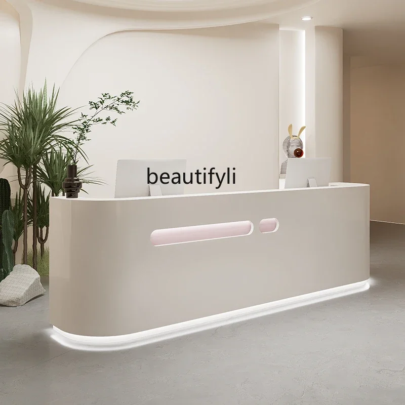 Beauty salon checkout page Medical beauty reception, skin management center service desk company, reception desk