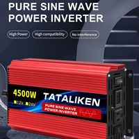 Pure Sine Wave Inverter DC 12V/24V to AC 110V 60HZ LED Voltmeter Converter Transformer 1600W/2500W/3500W/4500W/5000W