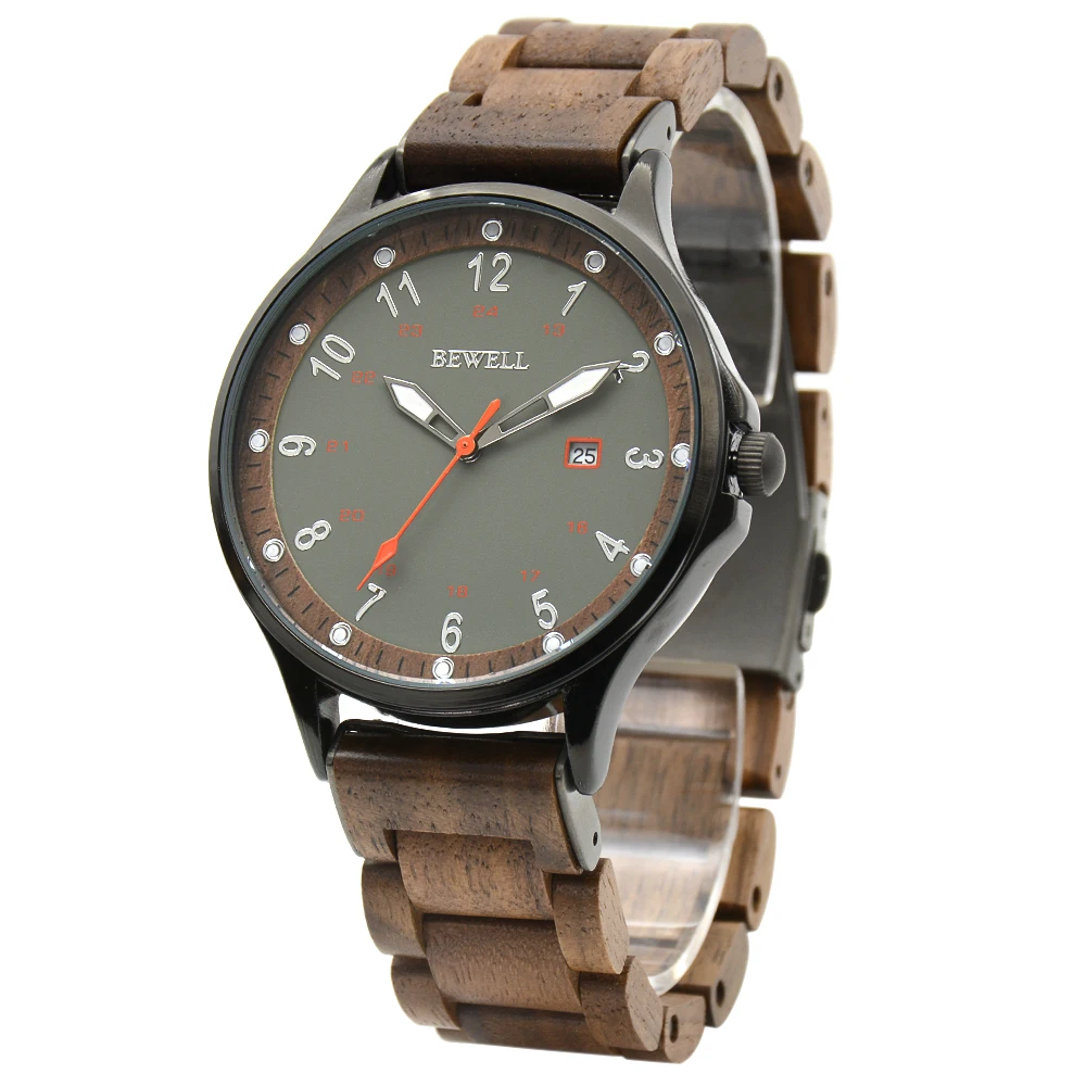 

Alloy Wooden Watches for Men Slim Analog Quartz Minimalist Wrist Watch