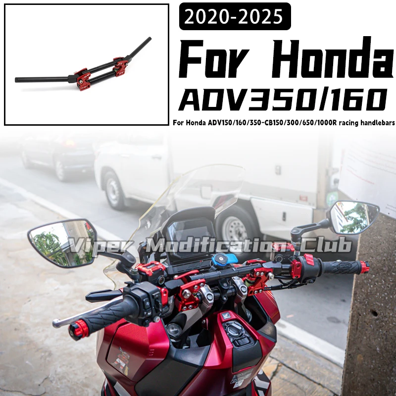 

For Honda ADV350 ADV160 ADV150 CB150R CB300R CB650R CB1000R Modified Shock Absorbing handlebar Rodeo Handlebars 2020 2021 2022