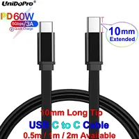 Flat USB C to C PD 100W 5A Fast Charger Cable 10mm Tip for Doogee V10 | S98 S97 S96 S86 S59 S68 Pro | S88 Plus Rugged Phones