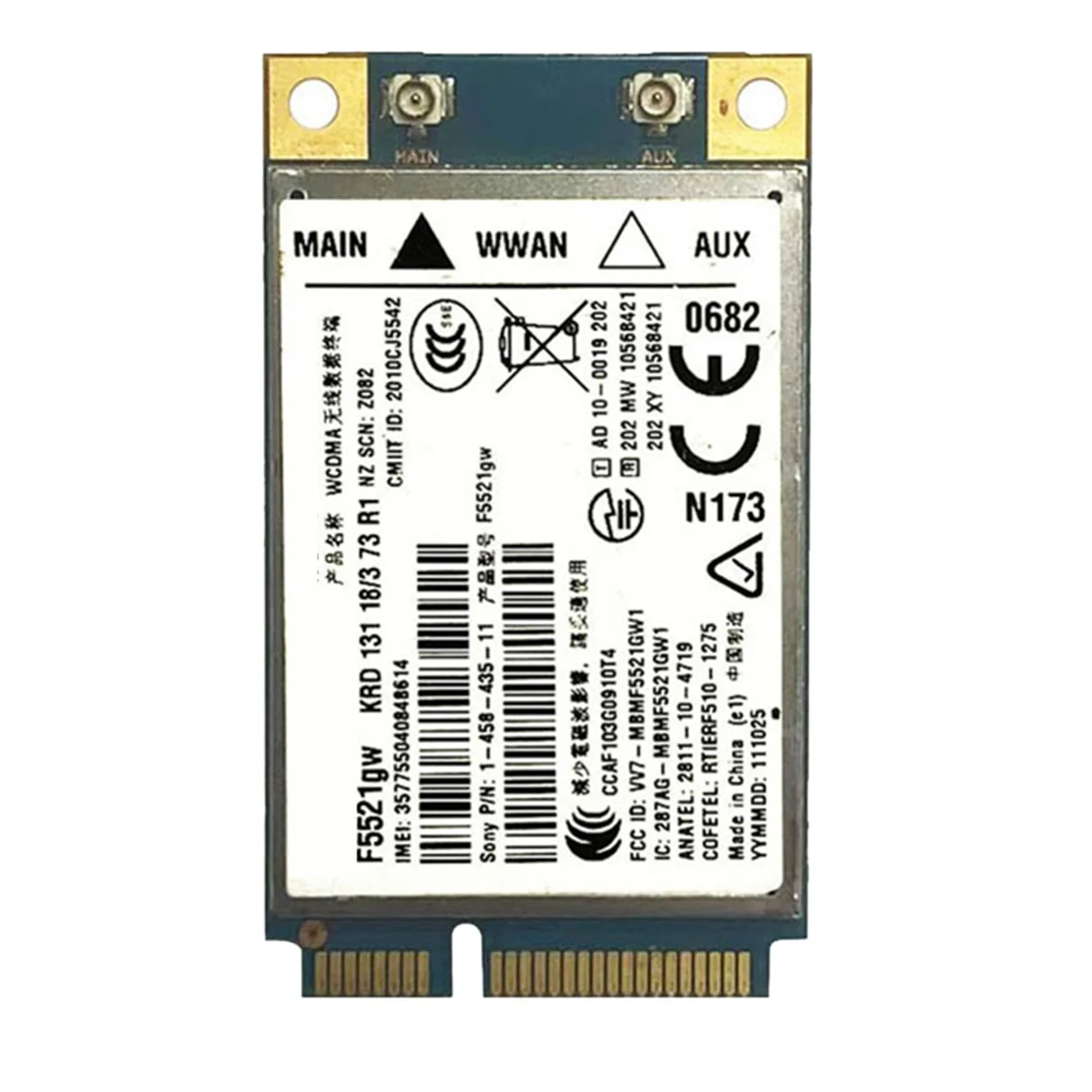 

Universal F5521GW WWAN Card Gobi3000 HSPA EDGE 21Mbps 3G Card WWAN WANL