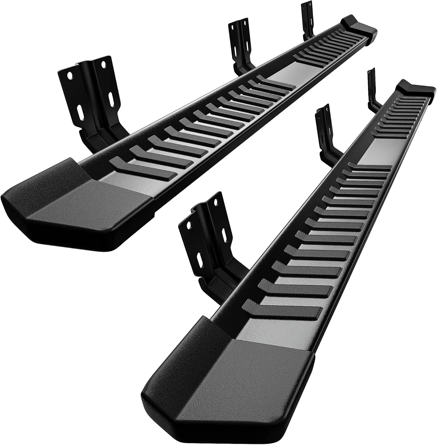 

6 Inches Running Boards for 1999-2016 Ford F250 F350 Super Duty Crew Cab, Textured Black, Replacement Option