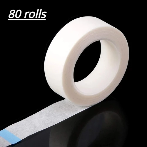 80 Uds extensión de pestañas pelusa transpirable tela no tejida cinta adhesiva debajo de los ojos cinta de papel para pestañas postizas parche herramientas de maquillaje