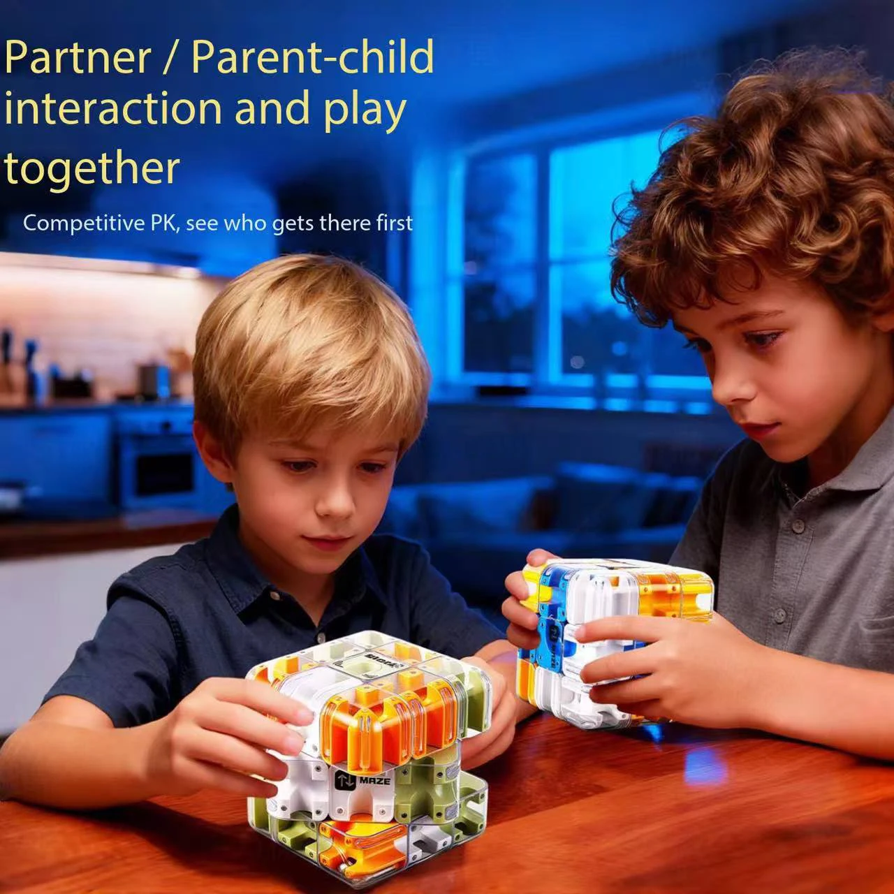 3D-Labyrinth-Zauberwürfel, sechsseitiger transparenter Puzzle-Speedcube, Labyrinth-Spielzeug für Kinder, Lernspielzeug, Geburtstagsgeschenk