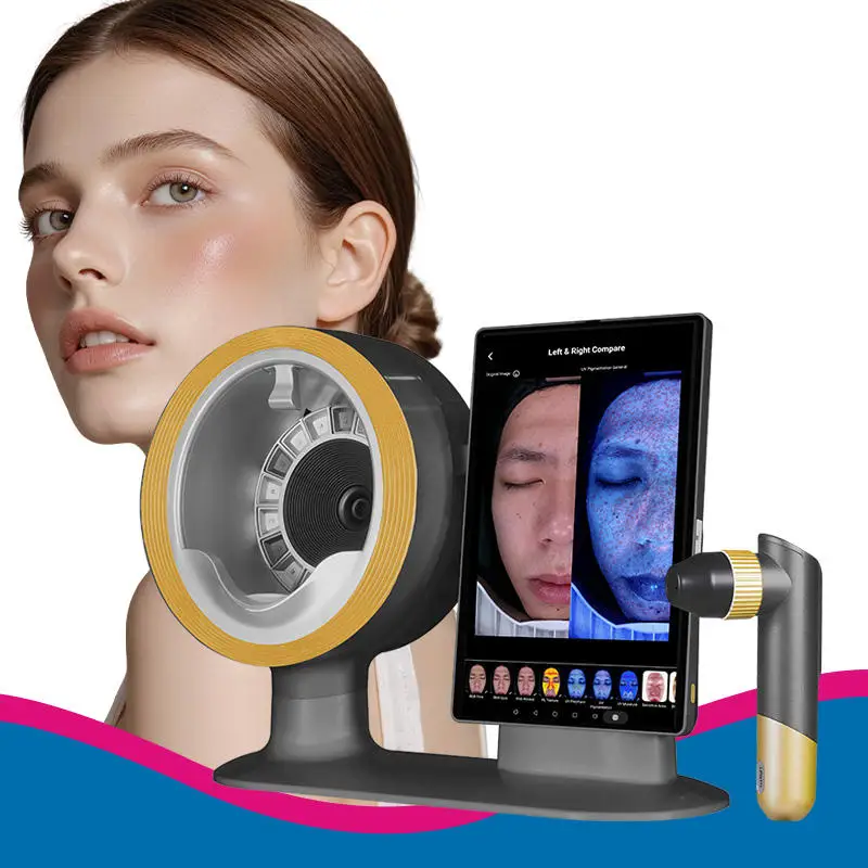 3D Digital System AI Face Skin Analyzer with Hair Scalp Handheld Detector for Beauty Salon Use