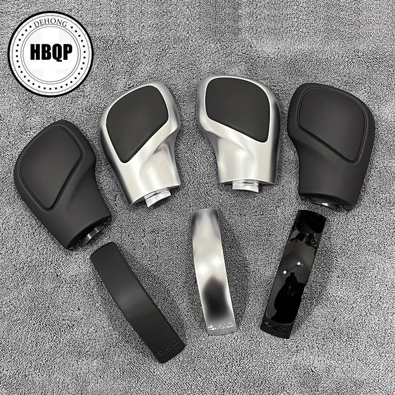 1PCS Chrome Matt With Leather Shift Knob Gear Side Cover DSG Emblem For VW Golf 6 7 R GTI Passat B7 B8 CC R20 Jetta MK6 GLI