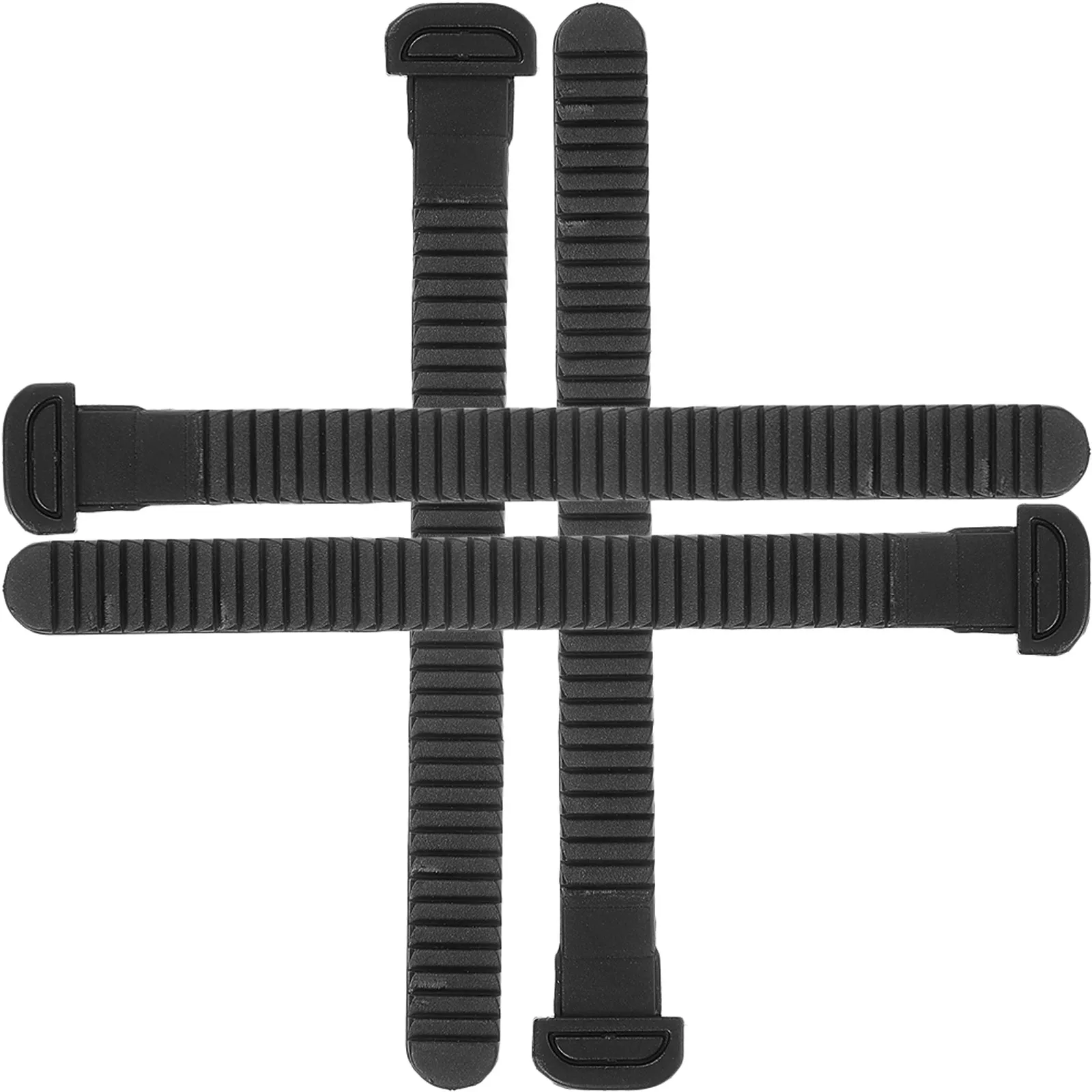 4pcs Adjustable Inline Skate Buckle Straps – Metal & PVC Roller Skating Replacement Straps