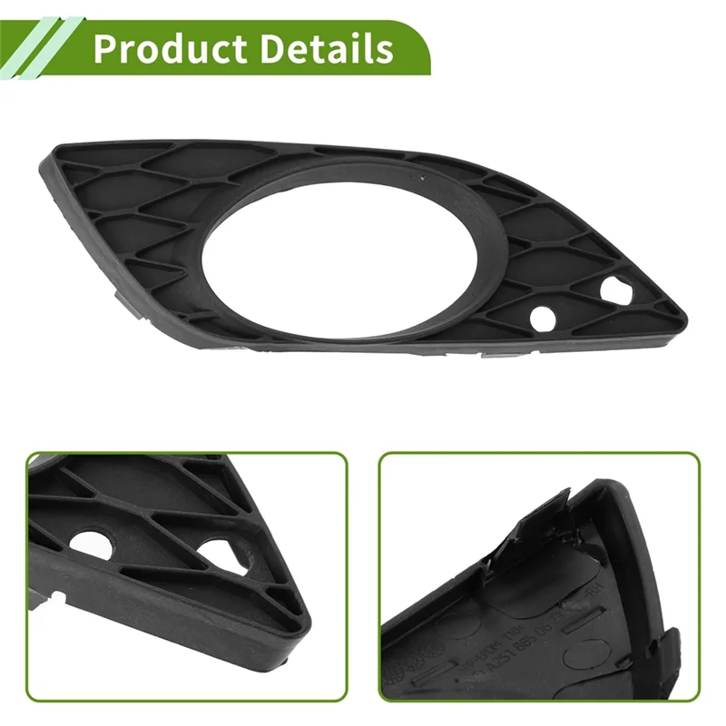 A64P-1 زوج جديد جودة عالية سيارة الجبهة الوفير الضباب إطار المصباح 2518850523 2518850623 لمرسيدس بنز W251 R350 #3