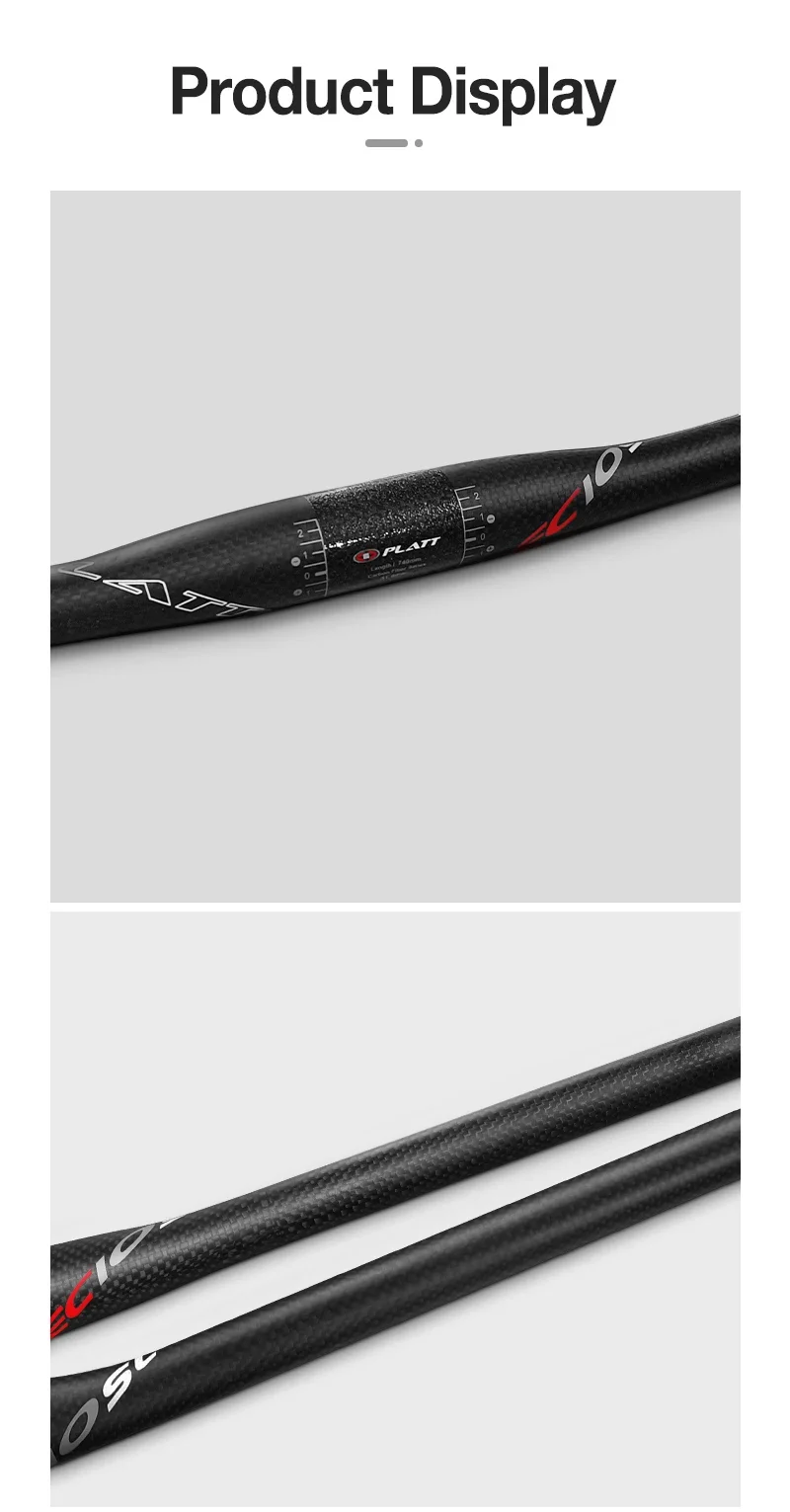 3K Matte Frosted Carbon Fiber Mountainbike MTB Lenker 31,8 mm Durchmesser Benutzerdefinierte Länge Optionen 600 mm bis 740 mm – Detail 13