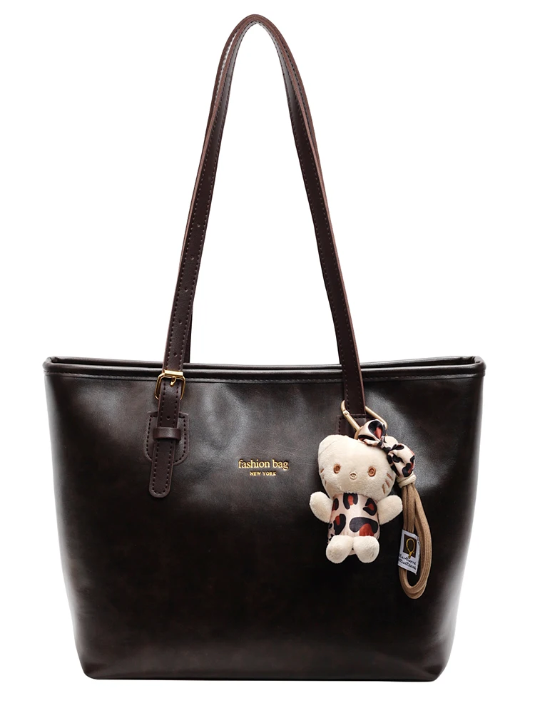 Faionable Borsa a tracolla da donna casual di grande capacità Borsa tote per pendolari retrò alla moda Sli Borsa tote per pendolari alla moda