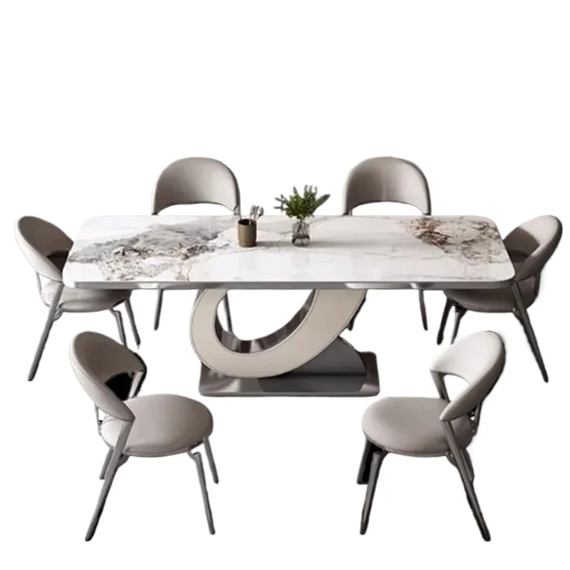 Designer Luxury Dining Table Rectangular Unique Italian Restaurant Dining Table Kitchen Nordic Mesas De Comedor Home Furniture
