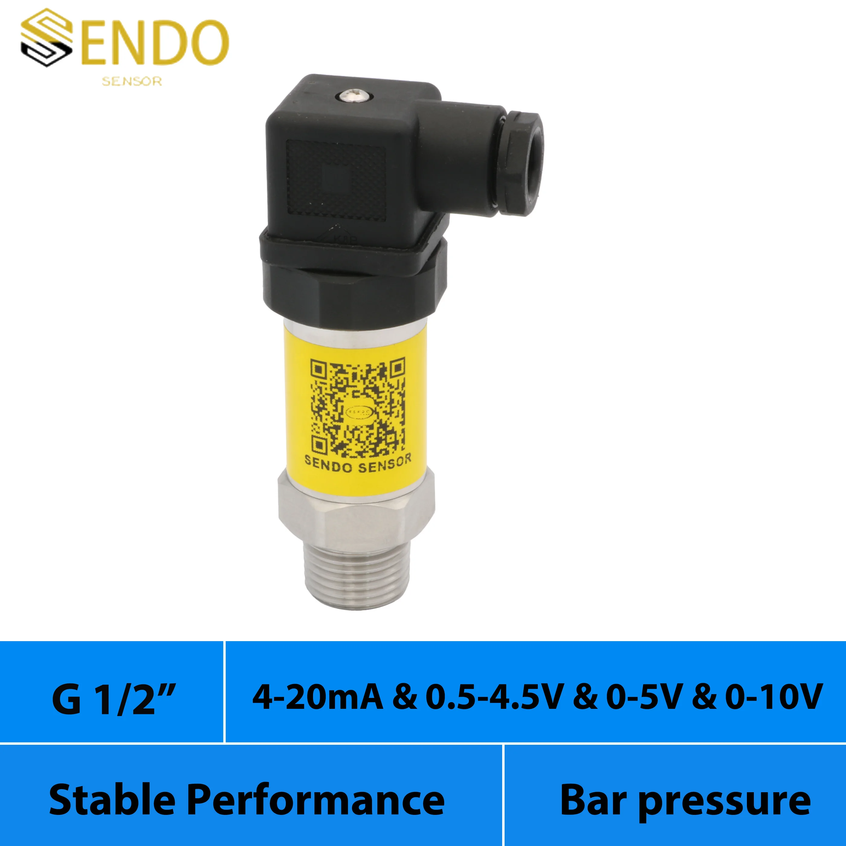 4 20 mA 0 20mA 0.5 4.5 V 0 5 V 0 10 V output pressure sensor transmitter 1bar 600kpa 4 bar 10bar 30 mpa 40mpa gauge g 1/2 thread