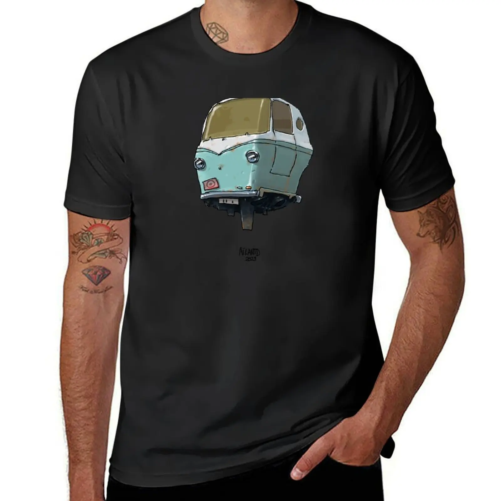 Flying car retro series - Wolgo Mini Van T-Shirt customs animal prinfor boys plus sizes men graphic t shirts