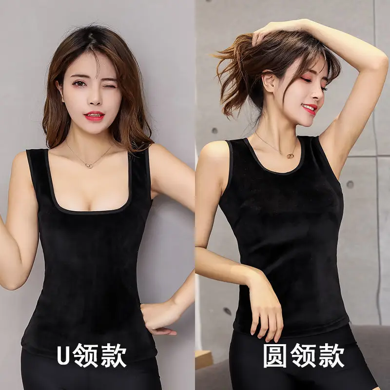 2020 Spring Warm Velvet Thermal Clothing For Women Winter intim Underwear U O-neck Basic for thermos Tops bustier corset Female