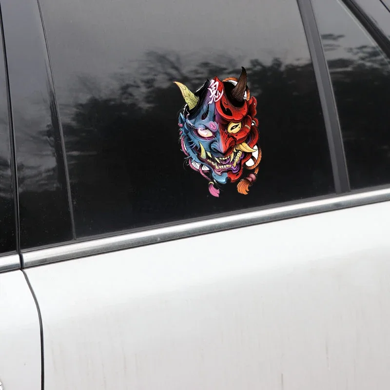 Creative Samurai Red Monster Car Stickers Personalized Scratch-Proof Vinyl Decal Refrigerator VAN Cartoon Car Assessoires