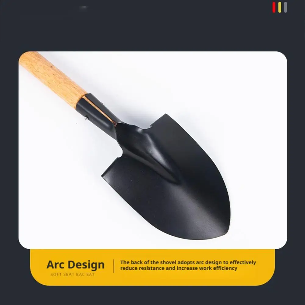 Wooden Handle Stainless Steel Carbon Steel Pointed Shovel D-Shaped Shovel Handle for Shovel Grip Digging Rake Camping Tool