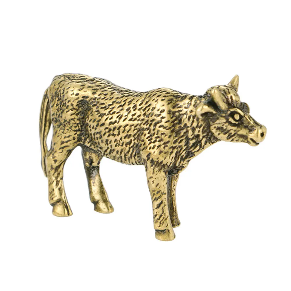 

Cow Brass Desktop Decor Home Office Decoration Vintage Desktop Ornament Style Small Cow Ornament