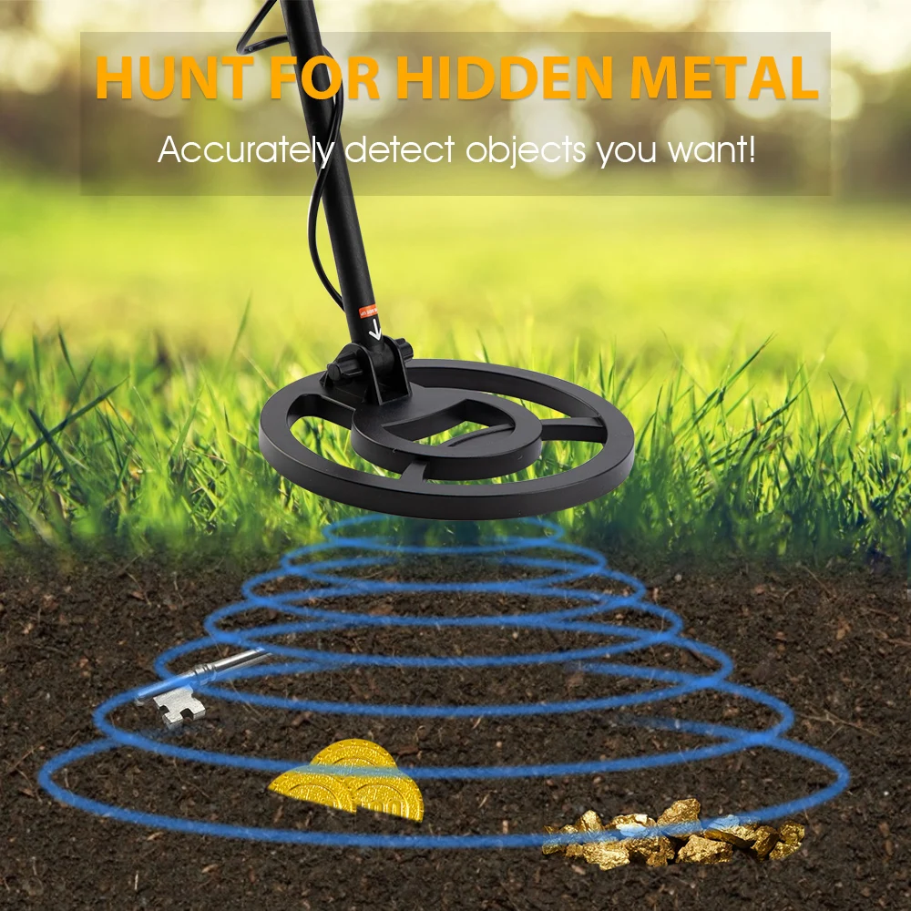 High Sensitivity Metal Detector MD-3028 Metal Detecting Pinpoint Waterproof Search Coil Ferrous and Non-Ferrous Distinguish