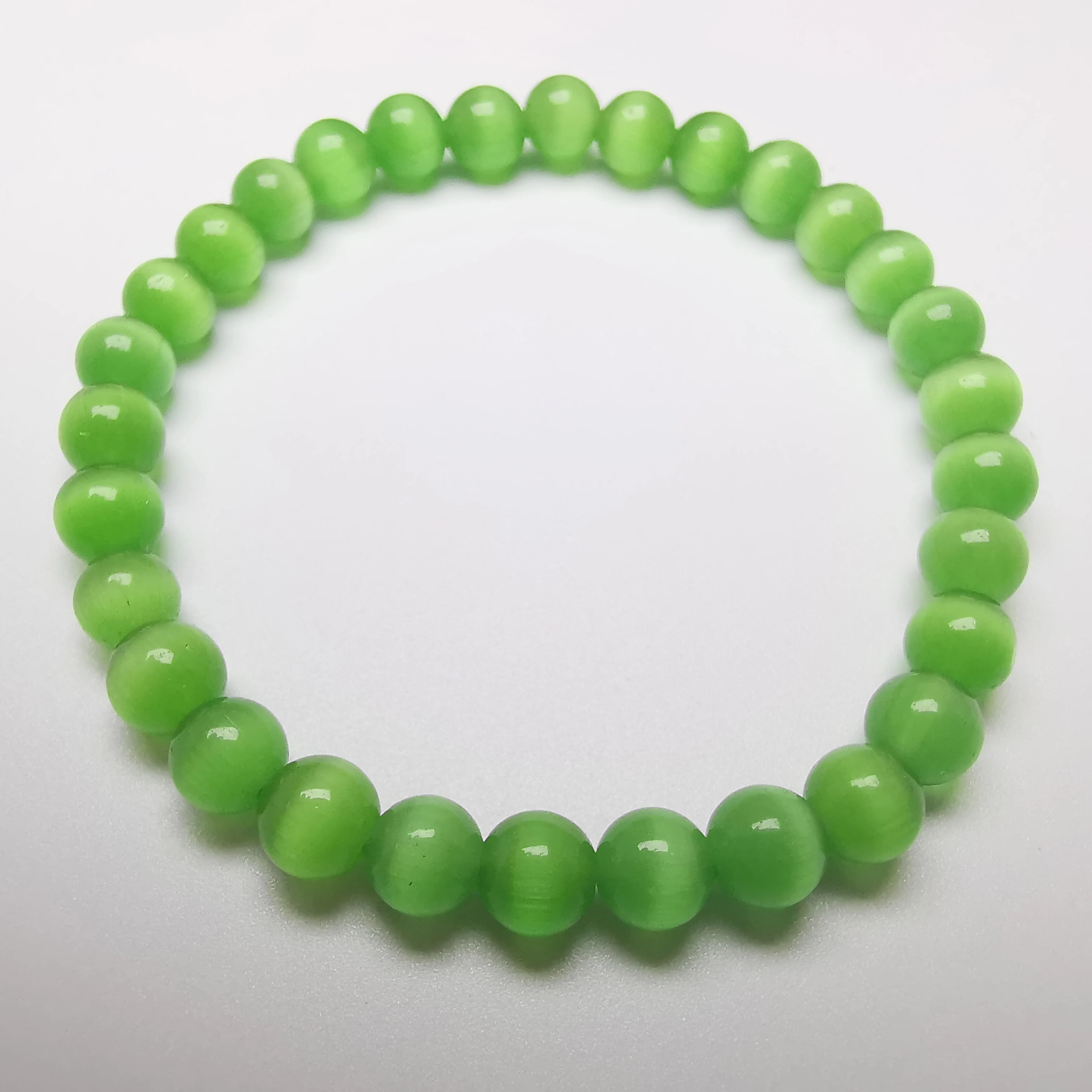 Dark green cat's eye stone  Energy Bracelet