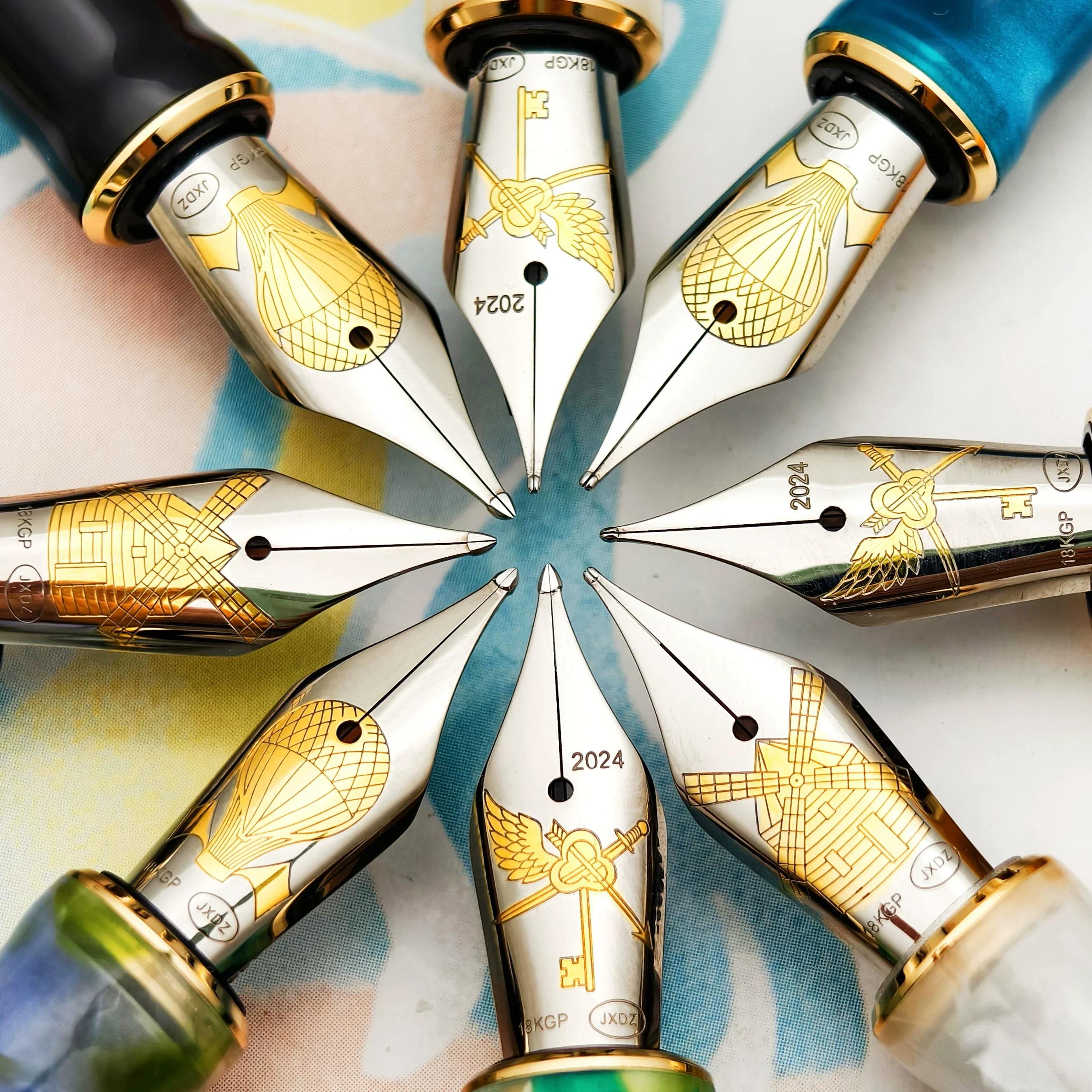 Tree of Life Pattern Fountain Pen Nibs No.6 Tip Smooth Replacement School Supplies Stationery for JINHAO HONGDIAN MAJOHN