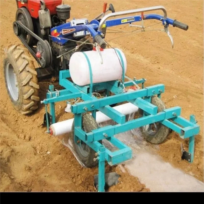 

Peanut and potato planting mulching machine, agricultural adjustable spraying mulching machine, handcart-mounted mulching machin