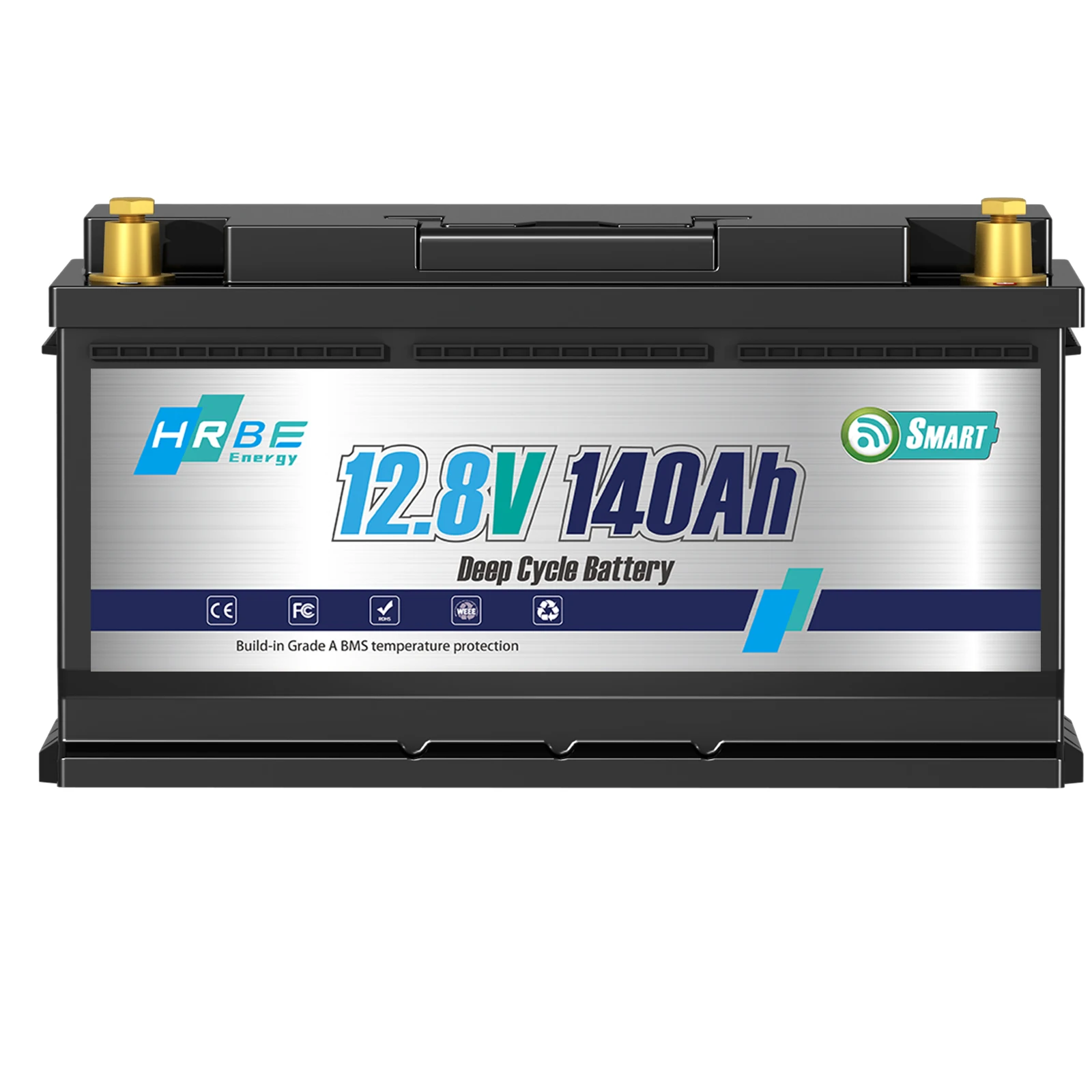 12V 140Ah Ultra-Long Cycle LiFePO4 Battery, 100A Overcharge-Proof BMS, 1792Wh Consistent Power, 8000+ Deep Cycles, 5-Year Cost-Performance Lifespan, Drop-In Replacement for Trolling Motor, Fishing Boat, Daily Marine Power Use
