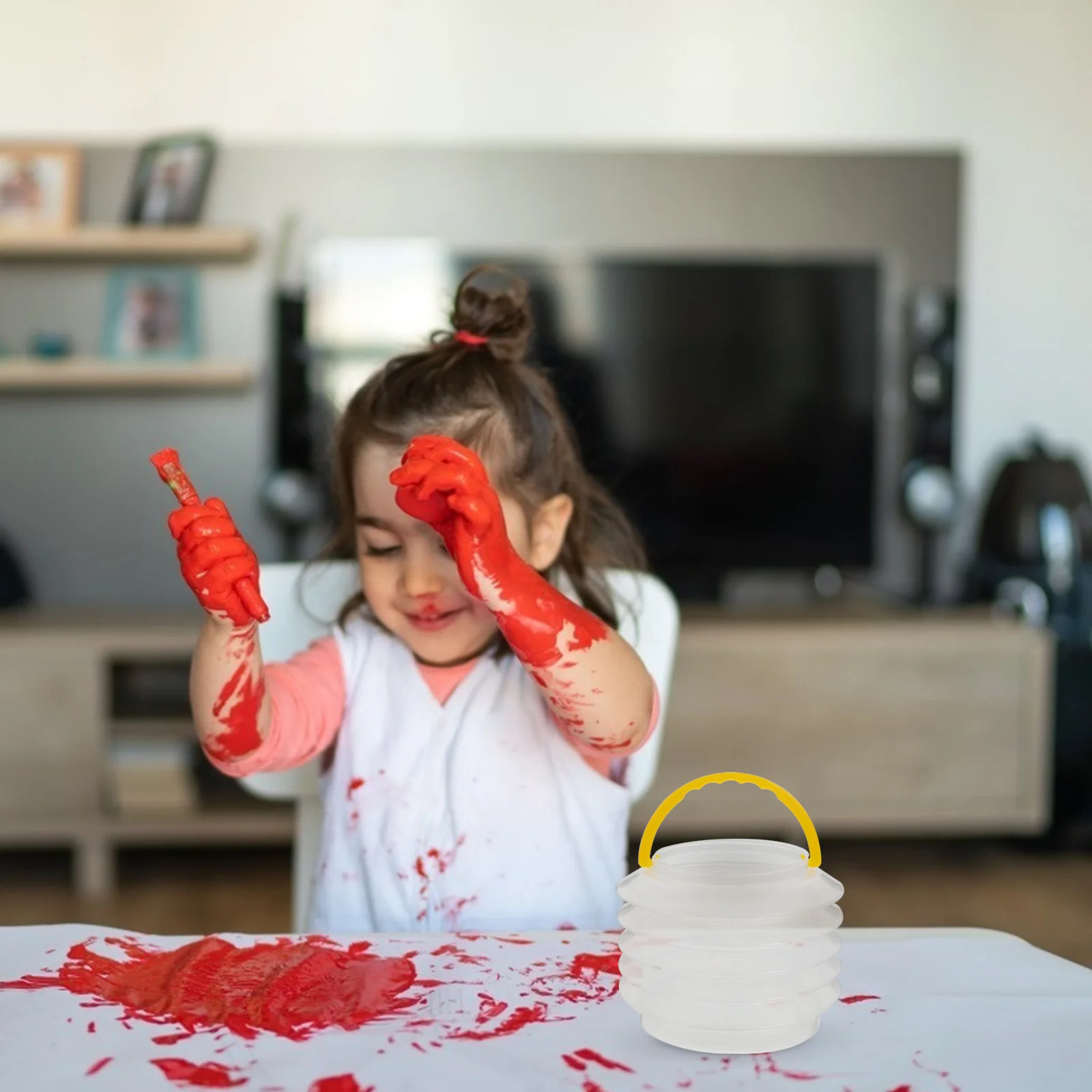 2 шт. портативное ведро для стирки, складные ведра для рисования, очиститель кистей, художественная стиральная машина для студентов, многофункциональная стиральная машина для художника