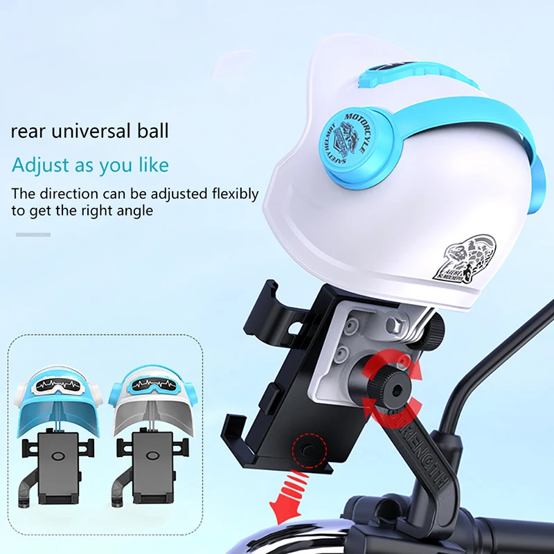 1Pc Electric Motorcycle Mobile Phone Bracket Car Navigation Frame Rider Helmet Umbrella Hand Sunshade Only Hat (Without support)