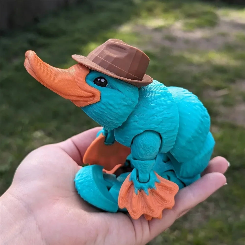 High Quality 3D Printed Platypus Articulated Figurine Living Room Decoration Movable Multi-joint for Funny Kids Toy Gift