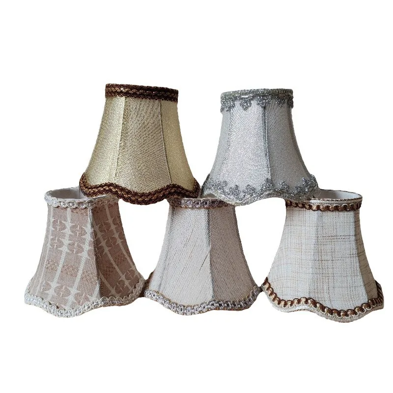 Handmade Classic Linen Gauze Lampshade Clip-on Bulb Lampshade Candle Lamp Crystal Lamp Accessories