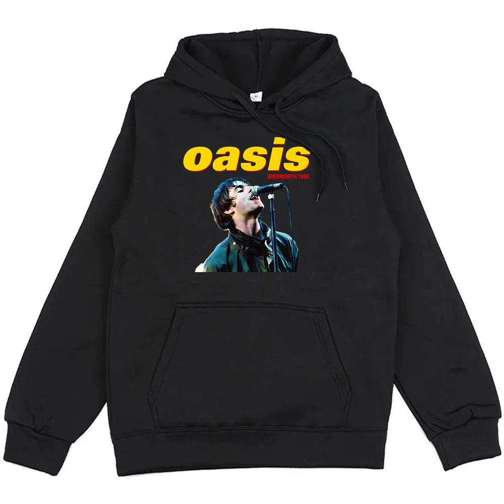 Knebworth 1996 Hoodies Oasis-s Band Heavy Mental Sweatshirts Moletom Winter Long Sleeve Men/Women Pullovers Hooded Hip Hop Hoody