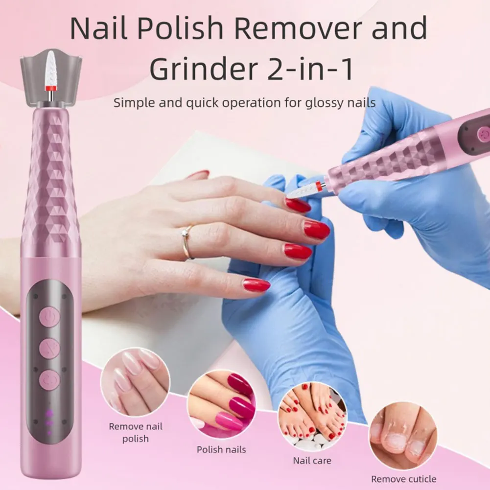 

1set 6 Speed Electric Nail Polishing Peeling Machine Screen Display Manicure Grinding Tools For Beauty Hand Salon For Beginner