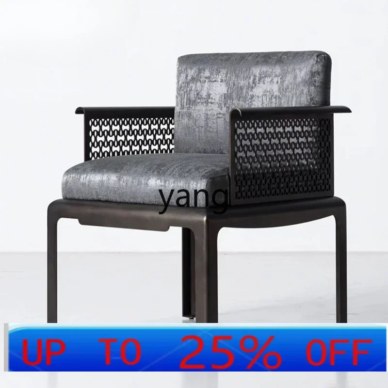 

LTT New Chinese Style Combination Sofa Villa Club Negotiation High-End Custom Metal Armchair