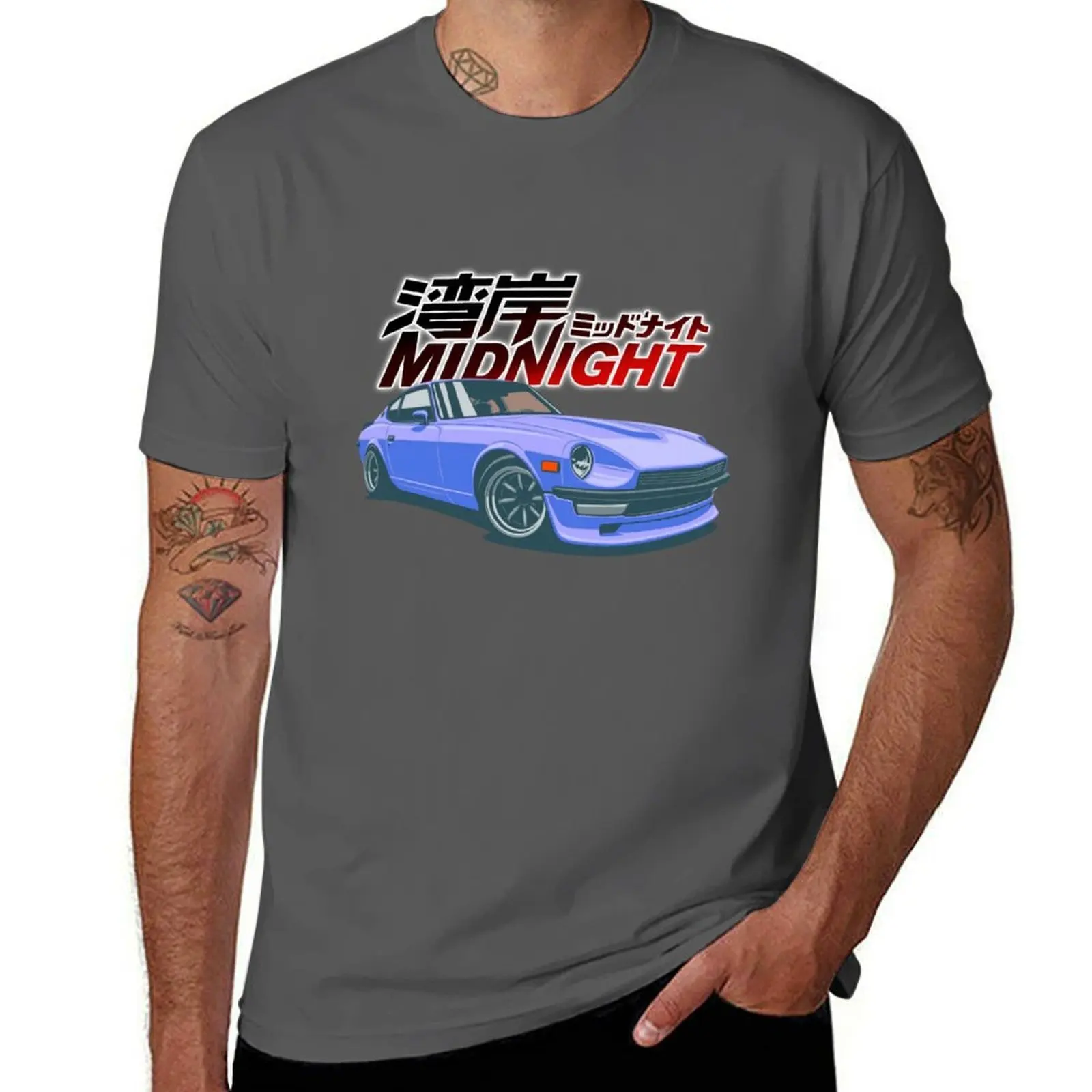 

Wangan Midnight Asakura Akio's Devil Z T-Shirt Large Size Soft Cotton T-Shirt