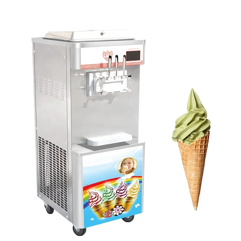 High Quality Commercial Electric Mobile Multi Slot Soft Ice Cream Machine