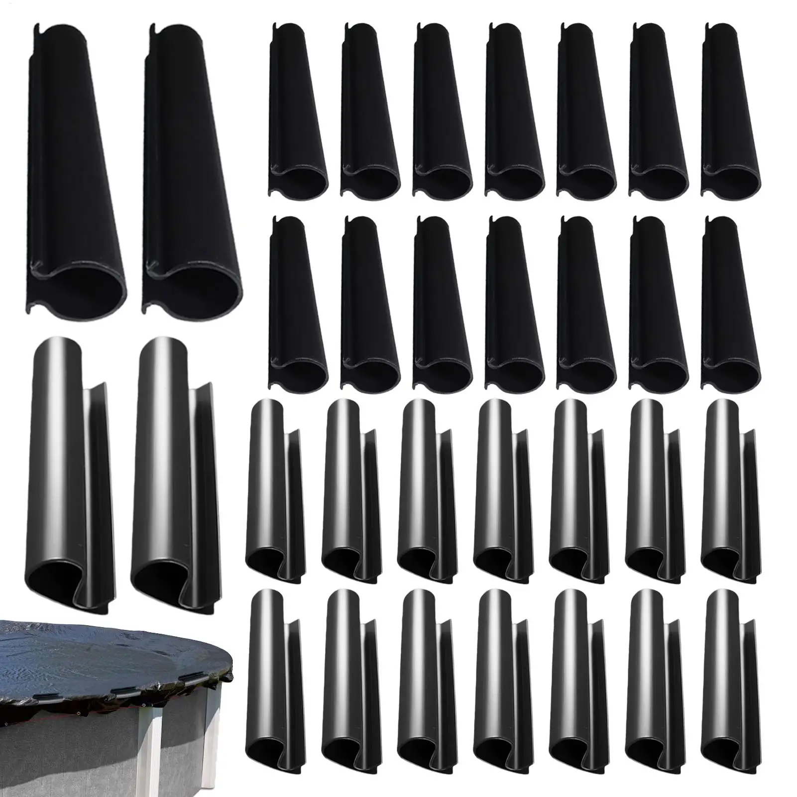 

Over Ground Pool Cover Clips 32 Pieces Non-Slip Accessories 4.7in Winter Swimming Pool Cover Clips For Gardening Enthusiasts