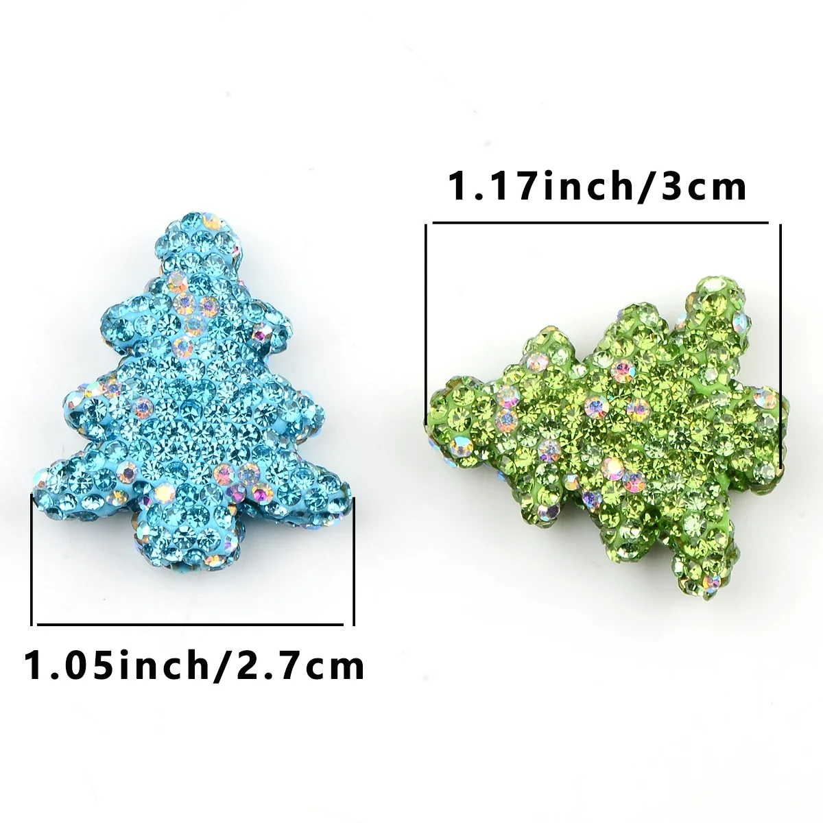 6PCS Mix color Hand-paint Christmas tree Acrylic bead Lovely tree bead for Jewelry Making Supplies DIY Charm Bracelet Space bead